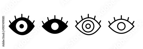 Eye icon vector illustration. Eye sign and symbol. Look and Vision icon.