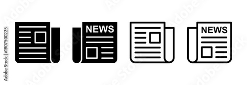 Newspaper icon vector illustration. news paper sign and symbolign