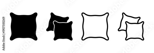 Pillow icon vector illustration. Pillow sign and symbol. Comfortable fluffy pillow