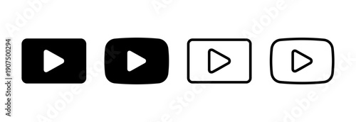 Play Icon vector illustration. Play button sign and symbol