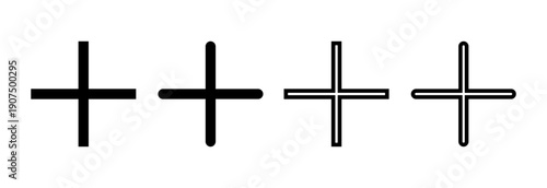 Plus Icon vector illustration. Add plus sign and symbol