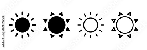 Sun icon vector illustration. Brightness sign and symbol.