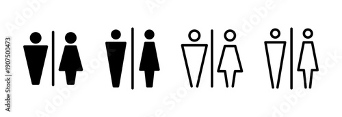 Toilet icon vector illustration. Girls and boys restrooms sign and symbol. bathroom sign. wc, lavatory