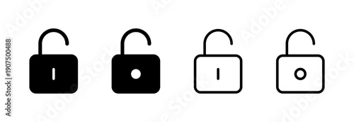 Unlock icon vector illustration. Unlock sign and symbol. unlocked padlock icon