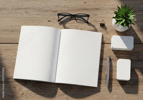 Professional A4 bi-fold brochure mockup for branding and design presentation.