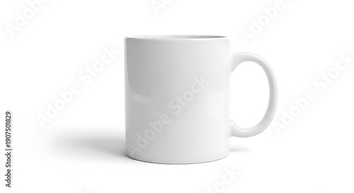 Professional studio shot of isolated 11oz ceramic mug template.