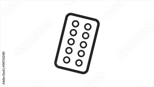 Simple black and white remote control icon with buttons.
