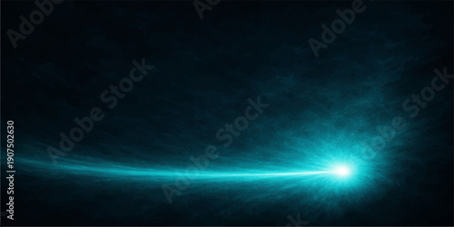 Abstract blue space background with stars and glowing lights