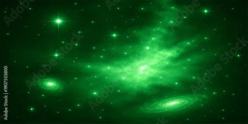 Abstract starry space background with galaxy and nebula elements