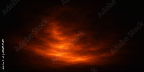 Abstract fiery sky with clouds and sunset colors