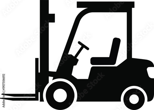 Industrial Forklift Icon for Warehouse and Logistics Operations