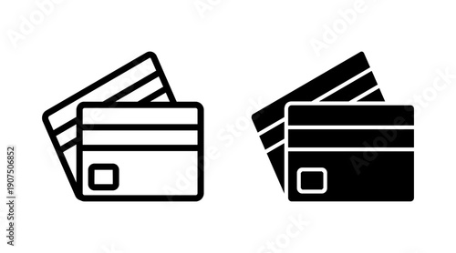 Credit card icon set vector. Credit card payment sign and symbol