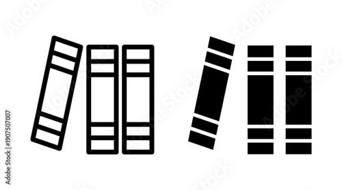 Library icon set vector. education sign and symbol