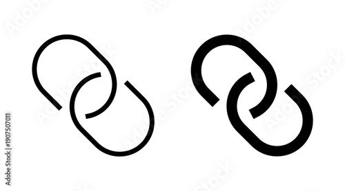 Link icon set vector. Hyperlink chain sign and symbol