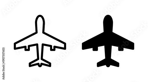 Plane icon set vector. Airplane sign and symbol. Flight transport symbol. Travel sign. aeroplane