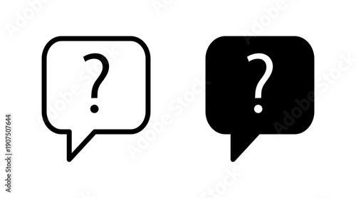 Question icon set vector. question mark sign and symbol