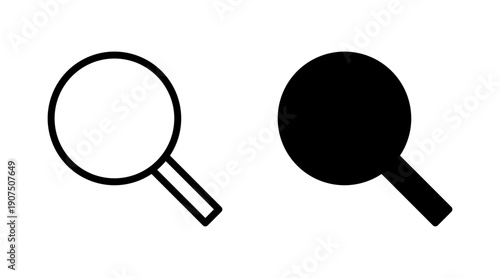 Search icon set vector. search magnifying glass sign and symbol
