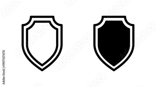 Shield icon set vector. Protection icon. Security sign and symbol