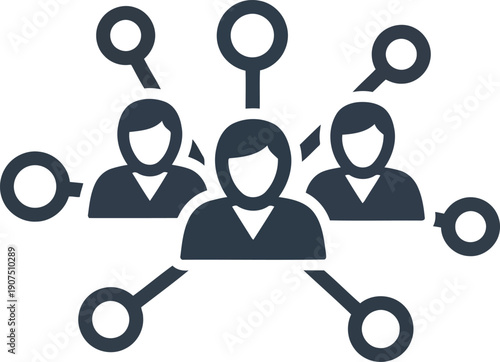 Network Connection Concept: Visual Representation of Social Relationships and Interactions