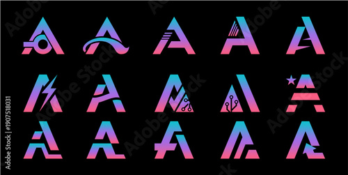 Letter A logo icon design template