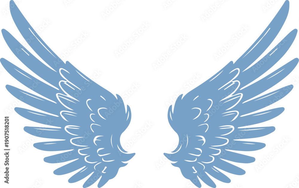 Obraz premium Simple Angel Wings Clipart
