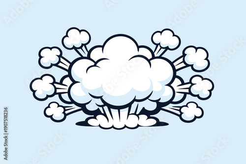 Cartoon Explosive Smoke Cloud Effect Design