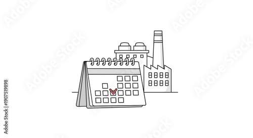 Calendar with marked date on wall.