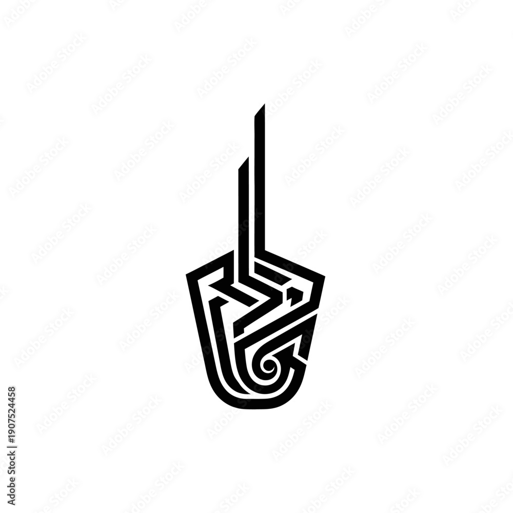 Obraz premium Abstract Calligraphy Art Design.