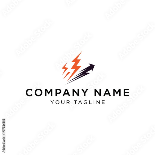 Free Download Lightning Bolt Arrow Logo for Business Growth and Energy. - GFXLoad