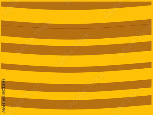 Hand drawing of a yellow curved line. Illustration of a yellow curved staircase.