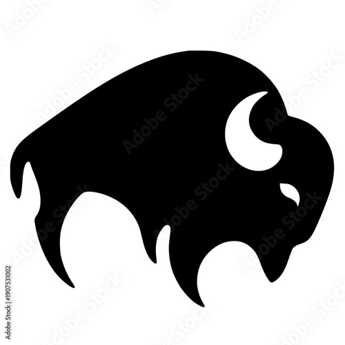Bison logo silhouette