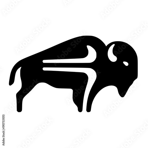 Bison logo silhouette