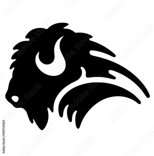Bison logo silhouette