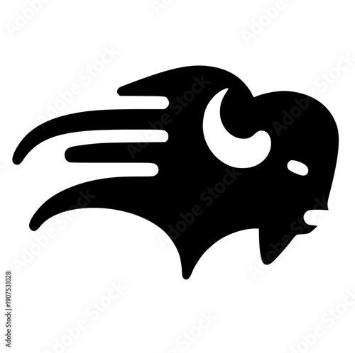 Bison logo silhouette