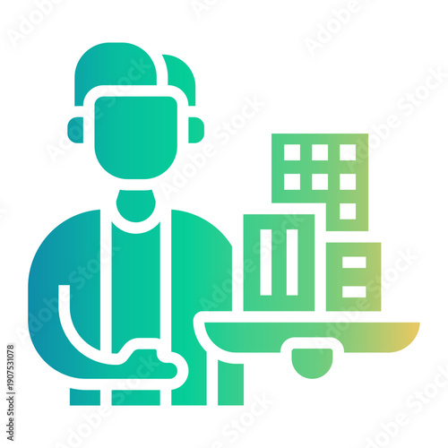 apartment Gradient icon