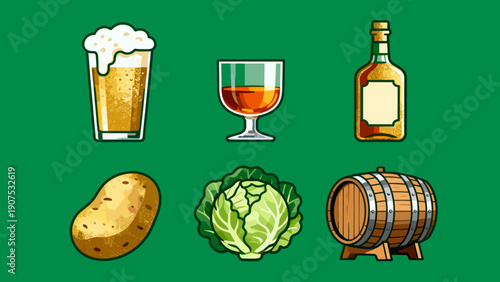 Sant Patrick day vector illustration 