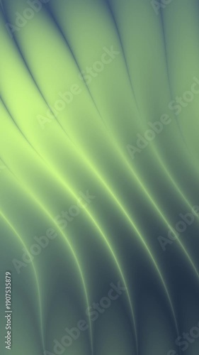 Elegant abstract vertical video with fluid green and blue gradients and subtle wavy lines. Seamless 9:16 loop for mobile reels, stories, branding visuals, and digital advertising design.