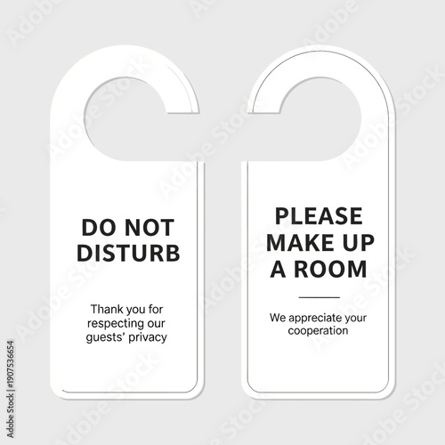 Hotel Door Hangers: Do Not Disturb and Make Up Room Signs