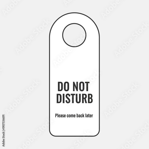 Do Not Disturb Door Hanger Sign - Hotel Room Privacy Request
