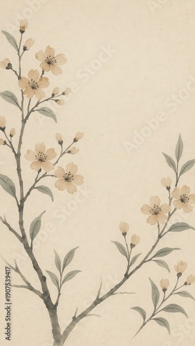 Elegant floral watercolor illustration