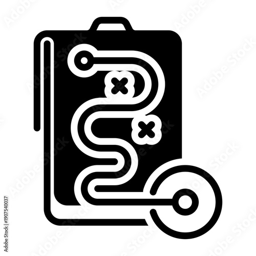 Strategy icon, glyph icon style