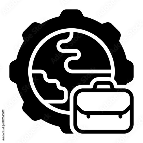 Global icon, glyph icon style