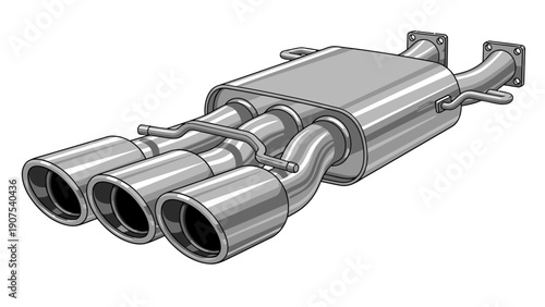 Car Muffler Exhaust System.