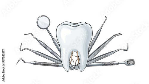Dental Tooth Medical Tools.