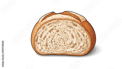 Freshly Baked Loaf Bread.