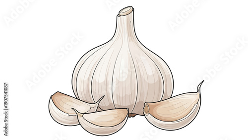 Garlic Bulb and Cloves 2.