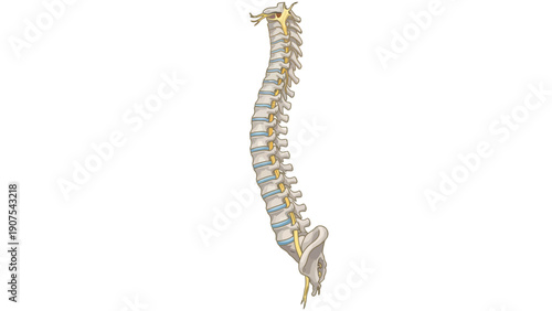 Human Spine Vertebrae Column.