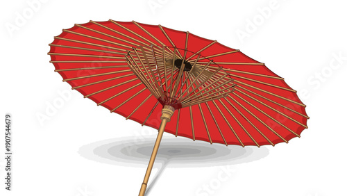 Red Paper Umbrella Alone.