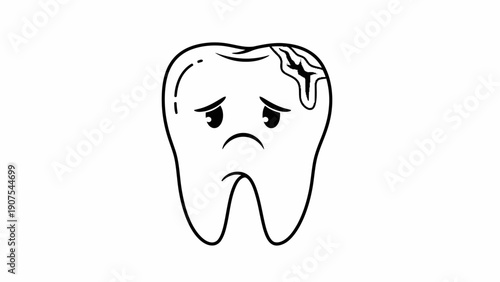 Sad Tooth Face Dental.