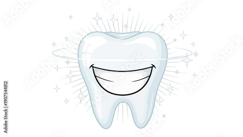 Smiling Tooth Cartoon Character 5.